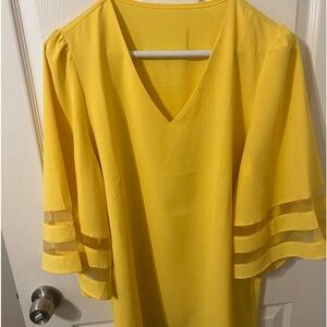 Free flowing v neck shirt